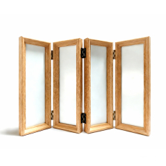 Bamboo Wood 4-Panel Folding Screen Frame Stand -Sublimation Photo Frame - Single-Sided Printable