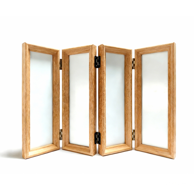 Bamboo Wood 4-Panel Folding Screen Frame Stand -Sublimation Photo Frame - Single-Sided Printable