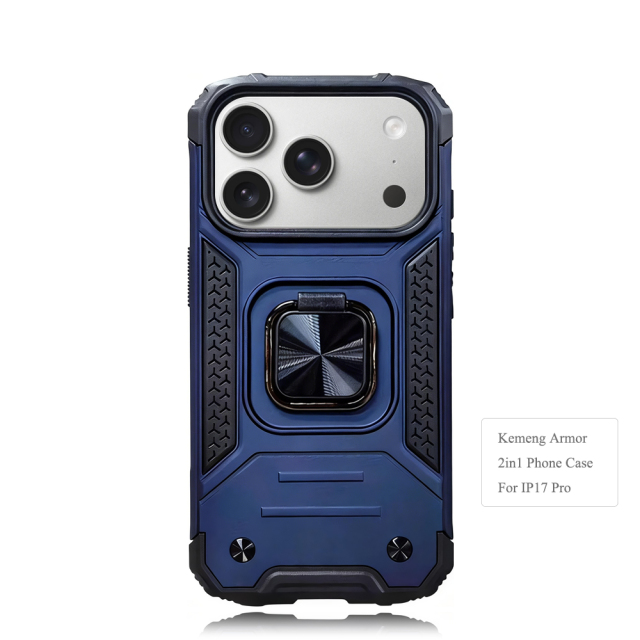 Heavy-Duty 2in1 Armor Phone Case with Metal Base 360° Rotating Ring Stand - Shockproof Protective Cover (8 Color Options)