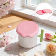 Flower-Shaped Silicone Cup Lid - Food Grade Dustproof & Leakproof Mug Cover (8cm Diameter)
