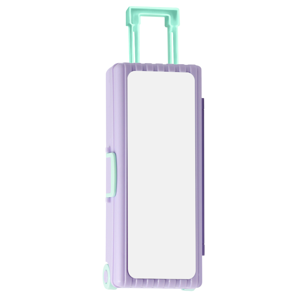 Sublimation Luggage-Shaped Pencil Case - Blank Printable Surface for Heat Transfer, Multi-Layer Stationery Storage Box