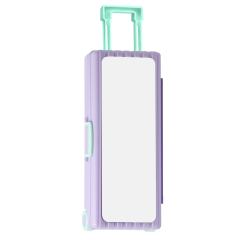 Sublimation Luggage-Shaped Pencil Case - Blank Printable Surface for Heat Transfer, Multi-Layer Stationery Storage Box