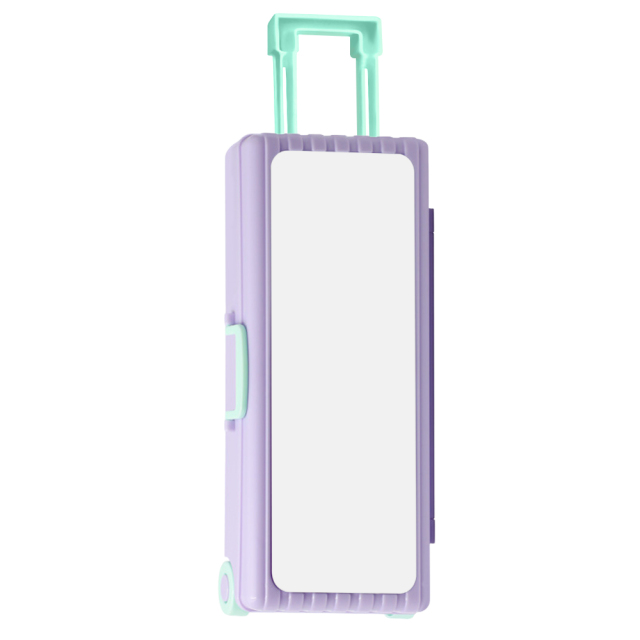 Sublimation Luggage-Shaped Pencil Case - Blank Printable Surface for Heat Transfer, Multi-Layer Stationery Storage Box