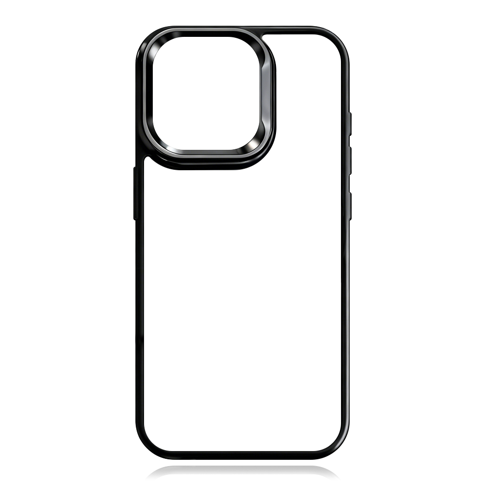 New Arrival Sublimation 2D TPU Phone Case with Hidden Camera Frame Stand - 2 Styles: Aluminum Plate (Non-Magnetic) / PET Film with Magnetic Ring for Heat Transfer Printing
