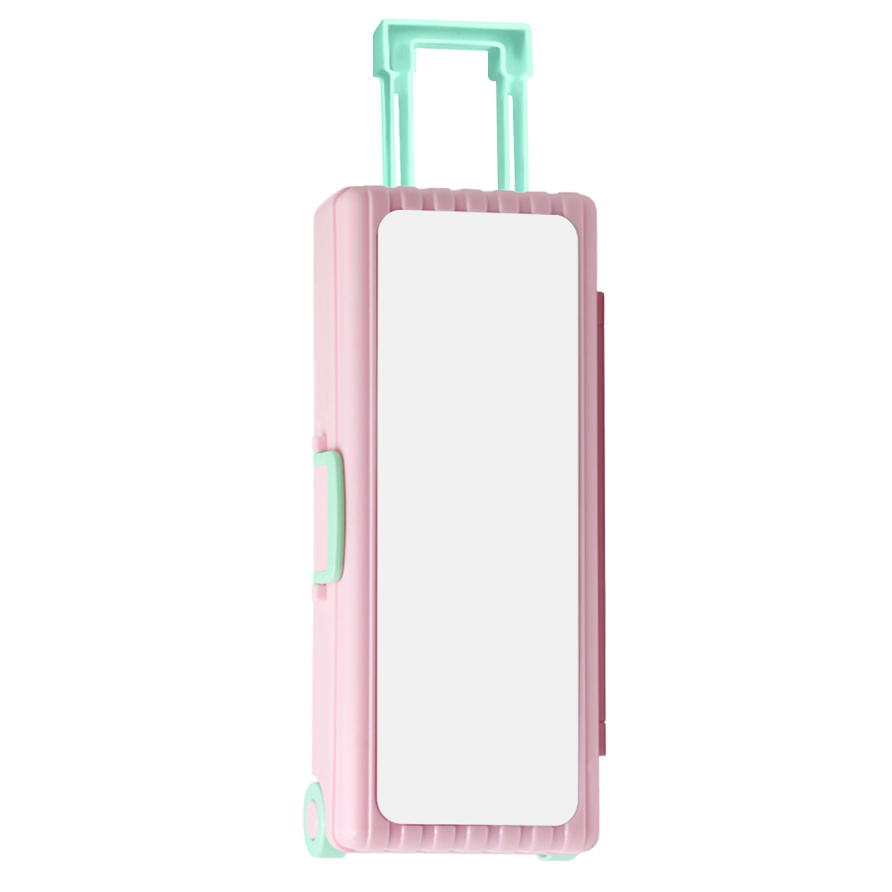 Sublimation Luggage-Shaped Pencil Case - Blank Printable Surface for Heat Transfer, Multi-Layer Stationery Storage Box