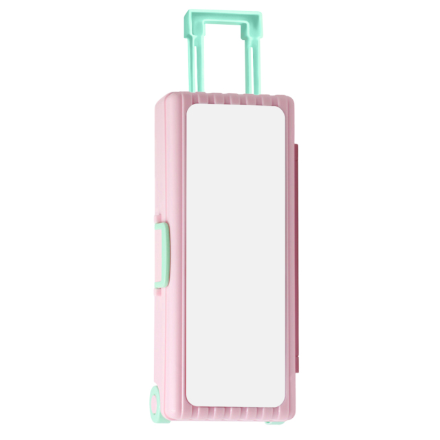 Sublimation Luggage-Shaped Pencil Case - Blank Printable Surface for Heat Transfer, Multi-Layer Stationery Storage Box