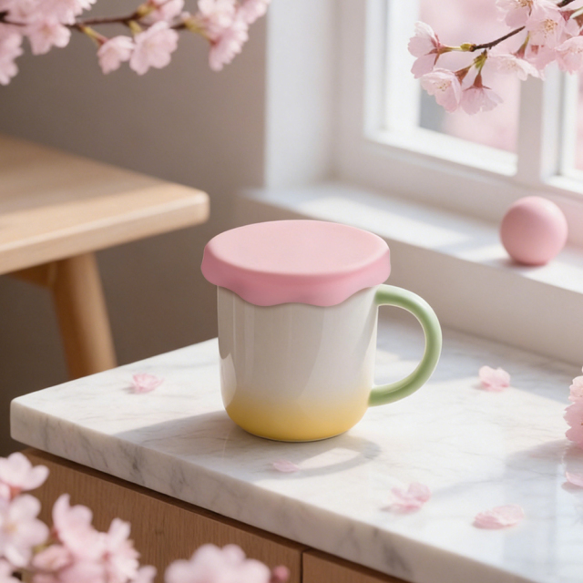 Flower-Shaped Silicone Cup Lid - Food Grade Dustproof & Leakproof Mug Cover (8cm Diameter)
