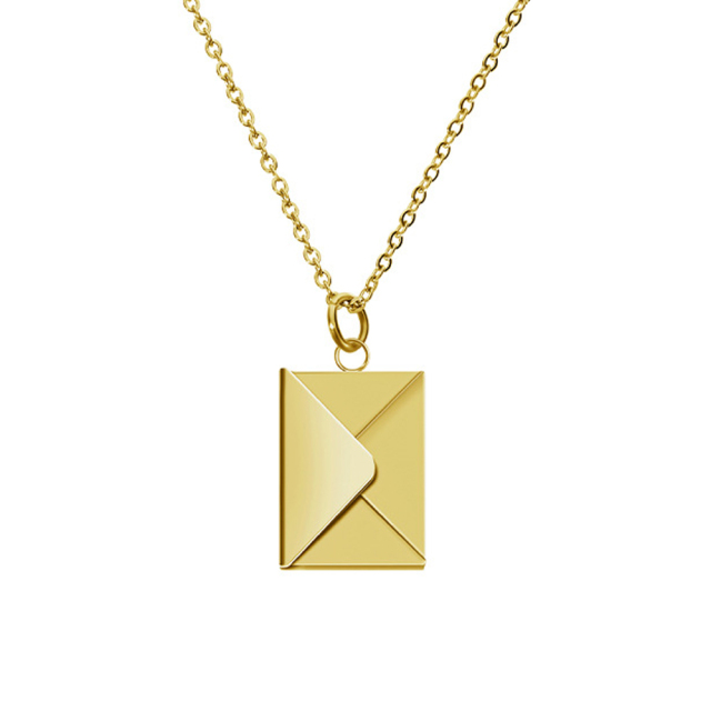 Sublimation Envelope DIY Necklace - Blank Alloy Pendant for Heat Transfer Printing (Personalized Photo Locket Necklace)