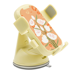 Sublimation Rotatable Car Phone Holder - 360° Adjustable Suction Mount with Blank Printable Panel for Heat Transfer