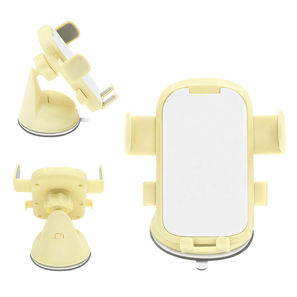 Sublimation Rotatable Car Phone Holder - 360° Adjustable Suction Mount with Blank Printable Panel for Heat Transfer