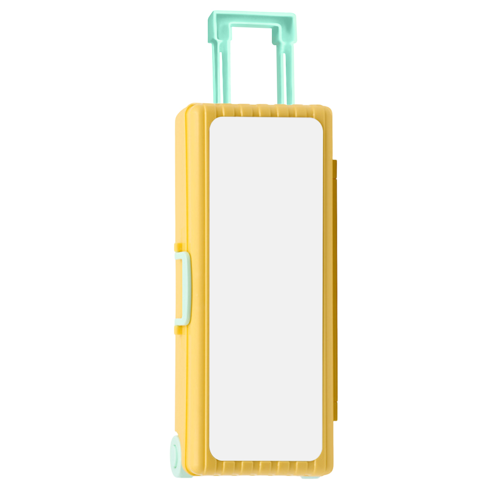 Sublimation Luggage-Shaped Pencil Case - Blank Printable Surface for Heat Transfer, Multi-Layer Stationery Storage Box