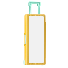 Sublimation Luggage-Shaped Pencil Case - Blank Printable Surface for Heat Transfer, Multi-Layer Stationery Storage Box