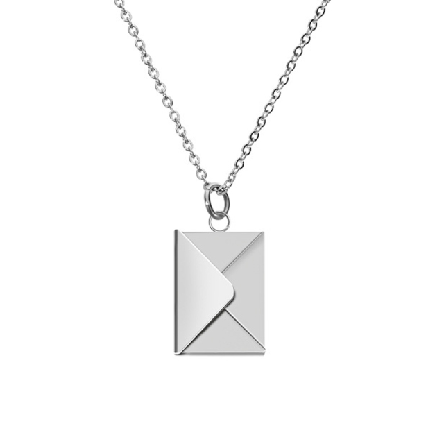 Sublimation Envelope DIY Necklace - Blank Alloy Pendant for Heat Transfer Printing (Personalized Photo Locket Necklace)
