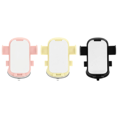 Sublimation Rotatable Car Phone Holder - 360° Adjustable Suction Mount with Blank Printable Panel for Heat Transfer
