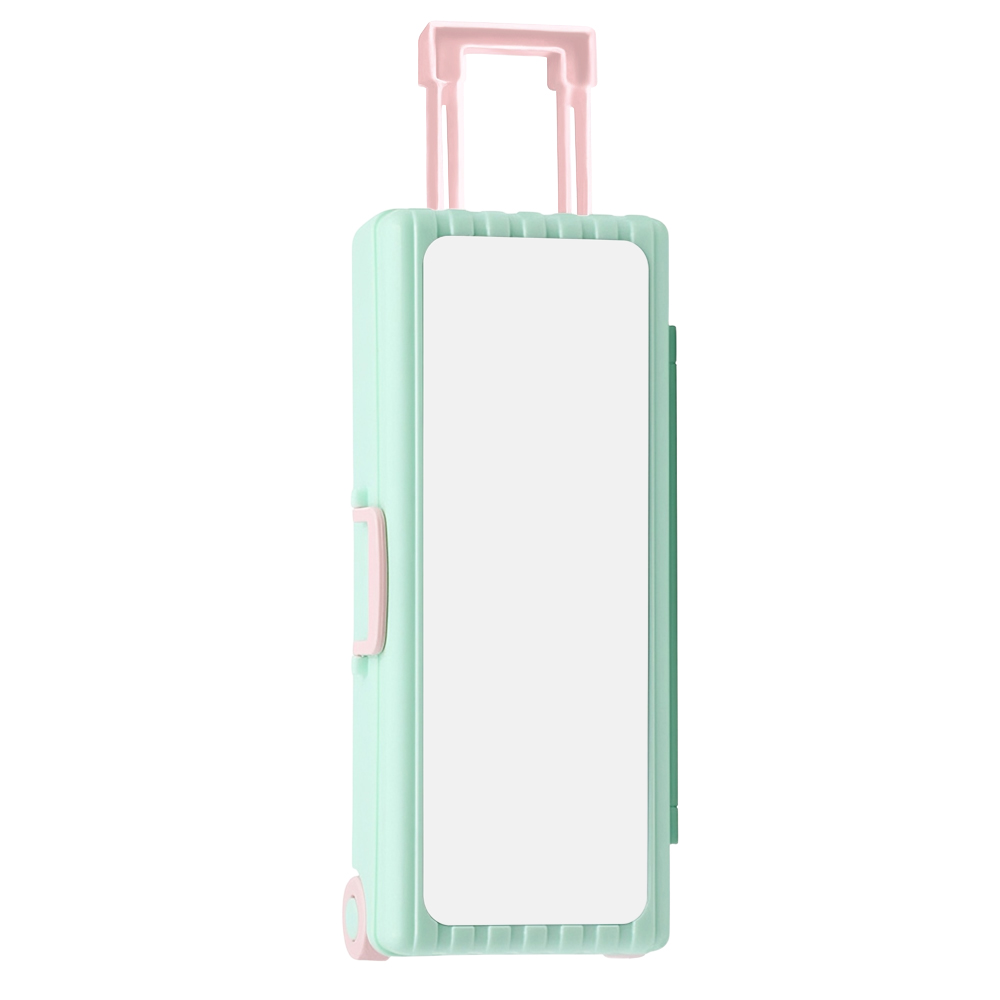 Sublimation Luggage-Shaped Pencil Case - Blank Printable Surface for Heat Transfer, Multi-Layer Stationery Storage Box