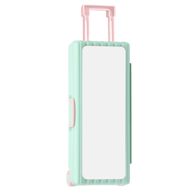 Sublimation Luggage-Shaped Pencil Case - Blank Printable Surface for Heat Transfer, Multi-Layer Stationery Storage Box