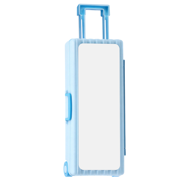 Sublimation Luggage-Shaped Pencil Case - Blank Printable Surface for Heat Transfer, Multi-Layer Stationery Storage Box