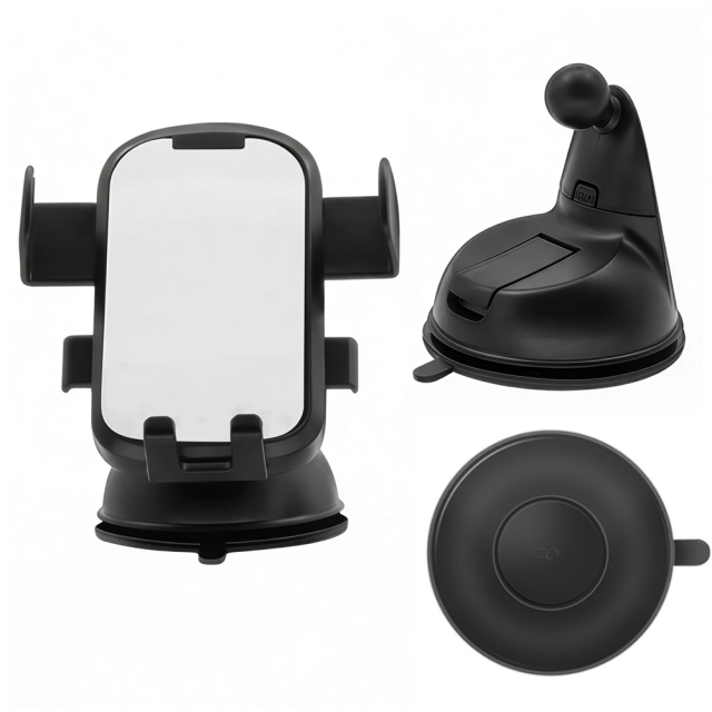 Sublimation Rotatable Car Phone Holder - 360° Adjustable Suction Mount with Blank Printable Panel for Heat Transfer