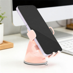 Sublimation Rotatable Car Phone Holder - 360° Adjustable Suction Mount with Blank Printable Panel for Heat Transfer