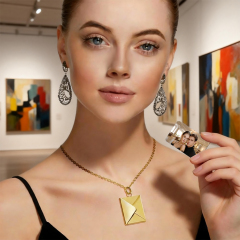 Sublimation Envelope DIY Necklace - Blank Alloy Pendant for Heat Transfer Printing (Personalized Photo Locket Necklace)