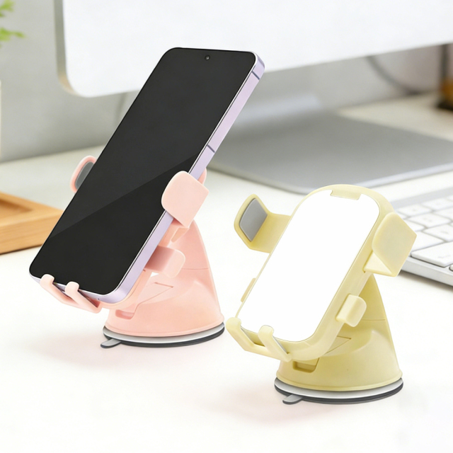 Sublimation Rotatable Car Phone Holder - 360° Adjustable Suction Mount with Blank Printable Panel for Heat Transfer