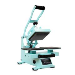 16x16cm Double-Station Flat Heat Press Machine - Manual Sublimation Transfer Equipment for T-Shirts & Patches