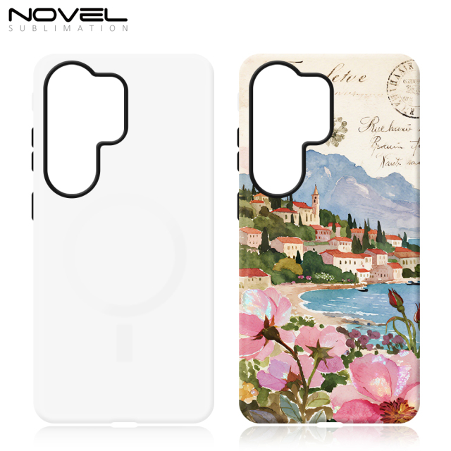 New Arrival 3D 2in1 Magsafe Film Case Sublimation Cover Customized DIY Cell Magnetic Phone Case for Samsung S26,S26 Plus,S26 Ultra