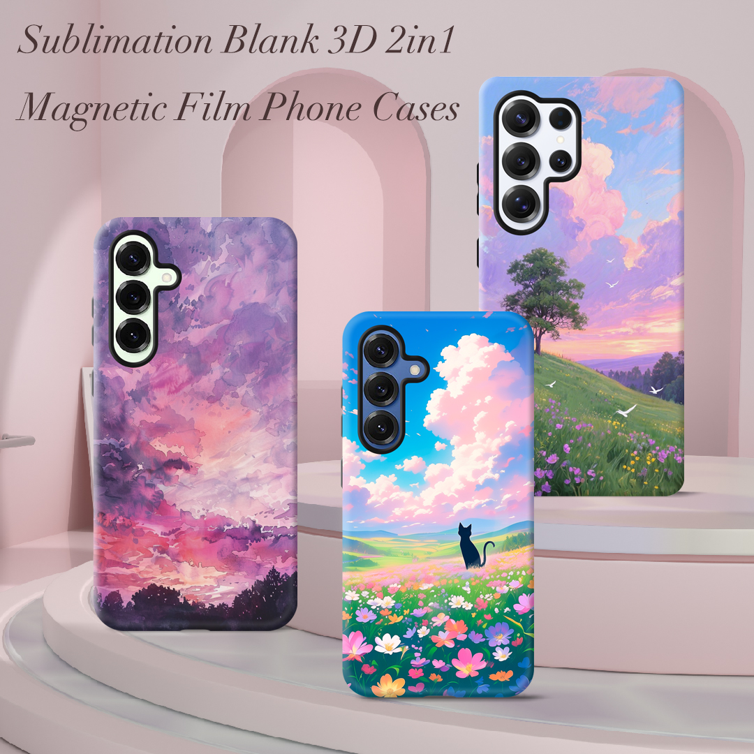 New Arrival 3D 2in1 Magsafe Film Case Sublimation Cover Customized DIY Cell Magnetic Phone Case for Samsung S26,S26 Plus,S26 Ultra