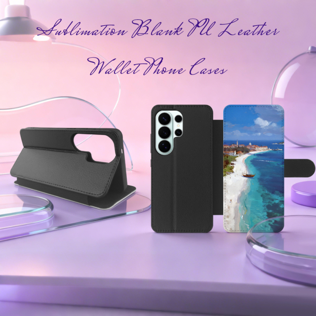 Sublimation PU Wallet Case For Samsung S series Galaxy S26, S25,S24,S23, S Series Magnetic PU Leather Flip Phone Cover For Heat Transfer Printing