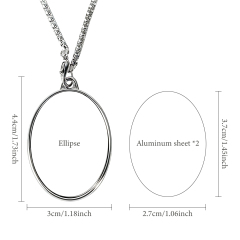 Sublimation Blank Metal Pendant Necklaces - Multiple Shapes & Double-Sided Printable Options for Custom Jewelry Making