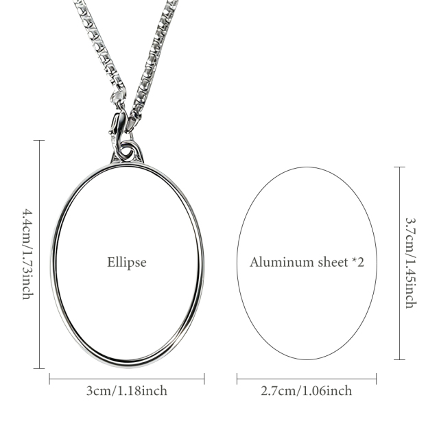 Sublimation Blank Metal Pendant Necklaces - Multiple Shapes & Double-Sided Printable Options for Custom Jewelry Making