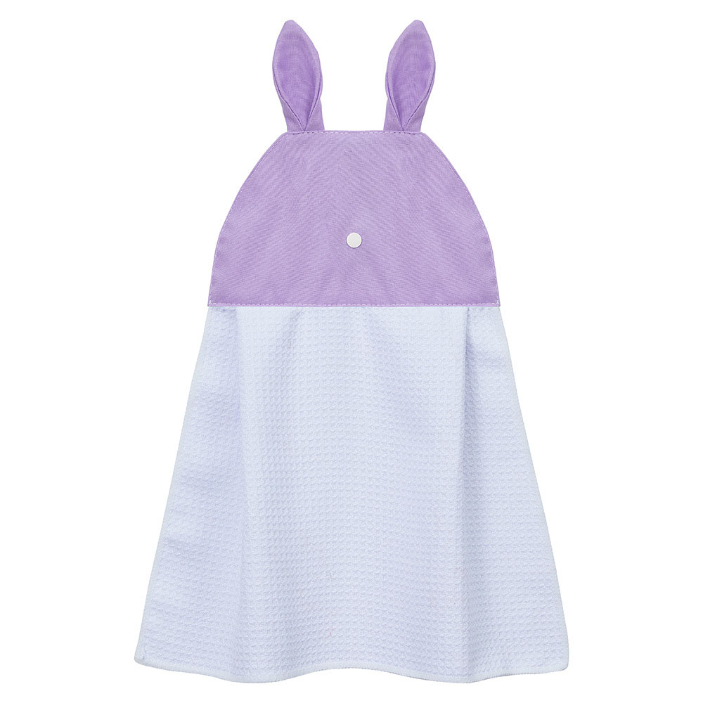 Sublimation Blank Waffle Weave Hand Towel - Cute Bunny Ear Hanging Design for Heat Transfer Printing
