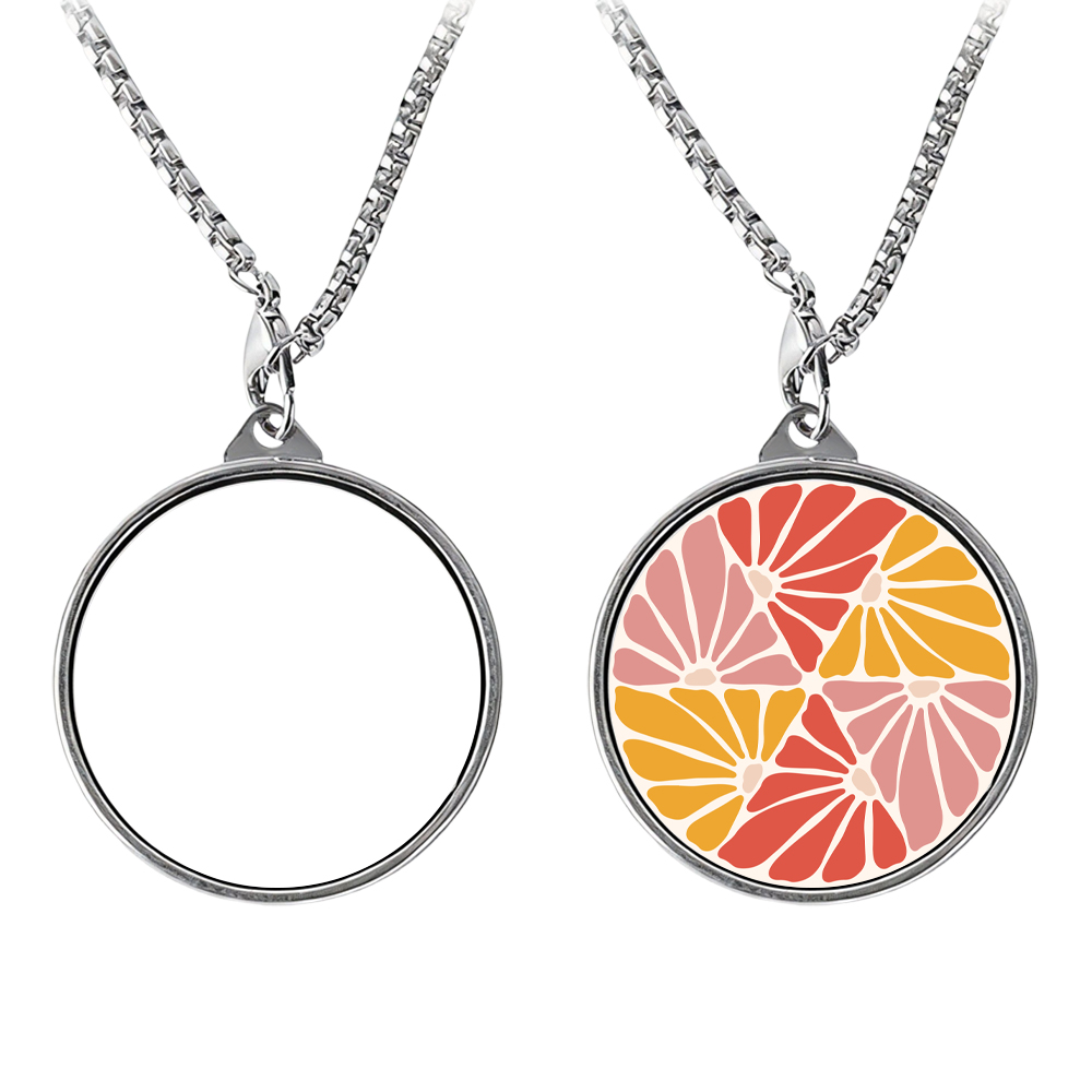 Sublimation Blank Metal Pendant Necklaces - Multiple Shapes & Double-Sided Printable Options for Custom Jewelry Making