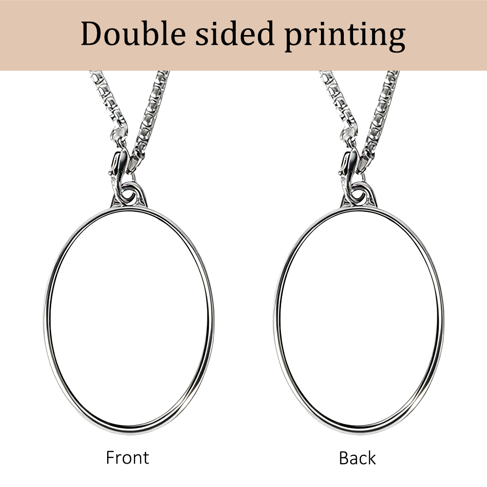 Sublimation Blank Metal Pendant Necklaces - Multiple Shapes & Double-Sided Printable Options for Custom Jewelry Making