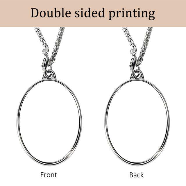 Sublimation Blank Metal Pendant Necklaces - Multiple Shapes & Double-Sided Printable Options for Custom Jewelry Making