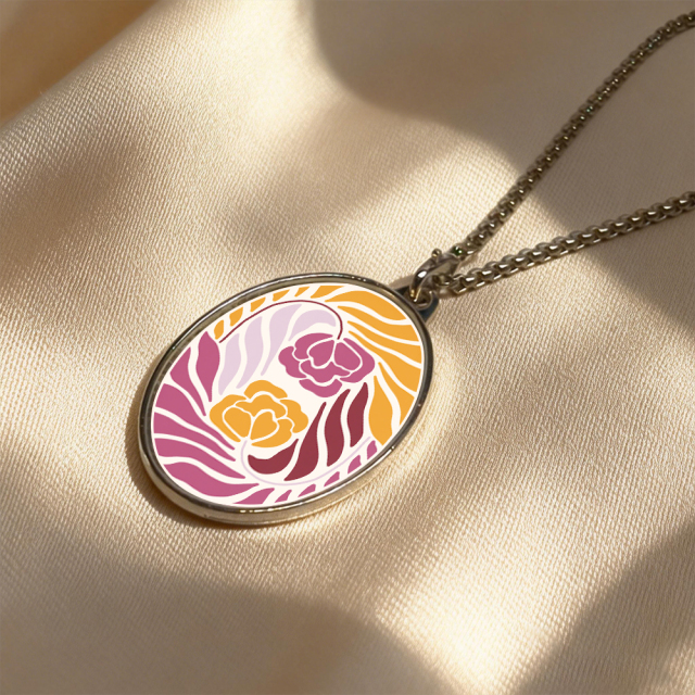 Sublimation Blank Metal Pendant Necklaces - Multiple Shapes & Double-Sided Printable Options for Custom Jewelry Making