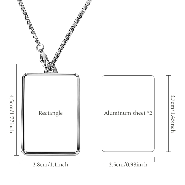 Sublimation Blank Metal Pendant Necklaces - Multiple Shapes & Double-Sided Printable Options for Custom Jewelry Making