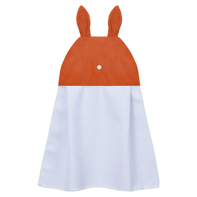 Sublimation Blank Waffle Weave Hand Towel - Cute Bunny Ear Hanging Design for Heat Transfer Printing