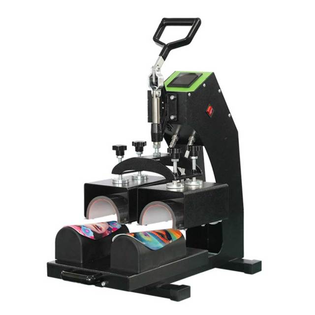 Dual-Station Shin Guard Heat Press Machine - Arc-Shaped Sublimation Transfer Equipment for Shin Guards