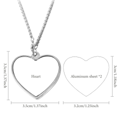 Sublimation Blank Metal Pendant Necklaces - Multiple Shapes & Double-Sided Printable Options for Custom Jewelry Making