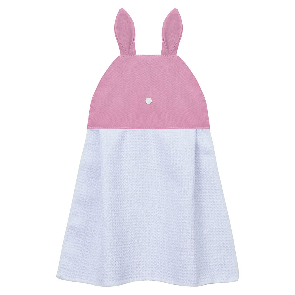 Sublimation Blank Waffle Weave Hand Towel - Cute Bunny Ear Hanging Design for Heat Transfer Printing