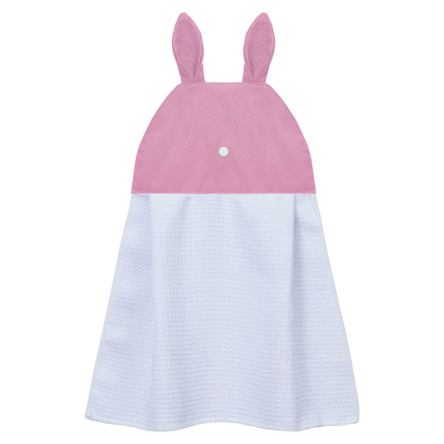 Sublimation Blank Waffle Weave Hand Towel - Cute Bunny Ear Hanging Design for Heat Transfer Printing