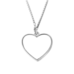 Sublimation Blank Metal Pendant Necklaces - Multiple Shapes & Double-Sided Printable Options for Custom Jewelry Making