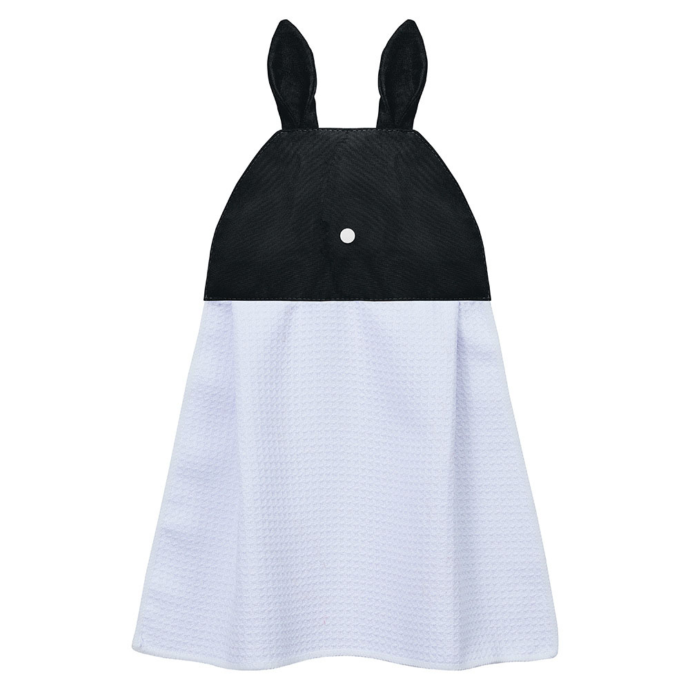 Sublimation Blank Waffle Weave Hand Towel - Cute Bunny Ear Hanging Design for Heat Transfer Printing
