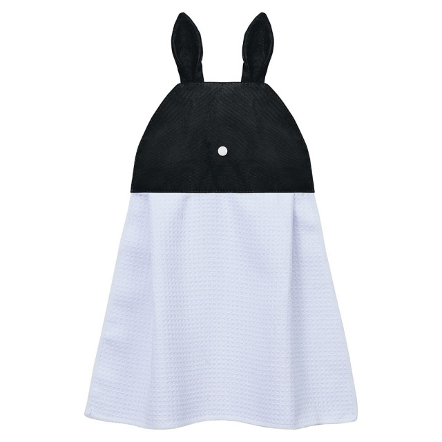 Sublimation Blank Waffle Weave Hand Towel - Cute Bunny Ear Hanging Design for Heat Transfer Printing