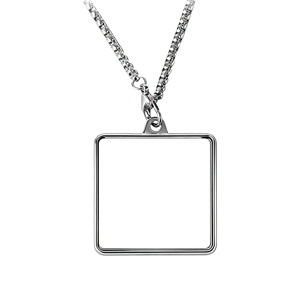 Sublimation Blank Metal Pendant Necklaces - Multiple Shapes & Double-Sided Printable Options for Custom Jewelry Making