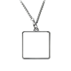 Sublimation Blank Metal Pendant Necklaces - Multiple Shapes & Double-Sided Printable Options for Custom Jewelry Making