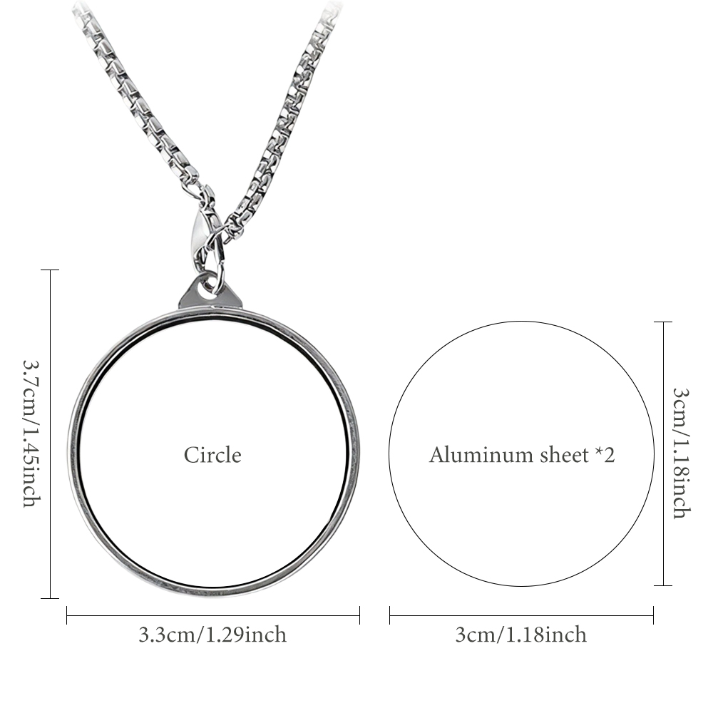 Sublimation Blank Metal Pendant Necklaces - Multiple Shapes & Double-Sided Printable Options for Custom Jewelry Making