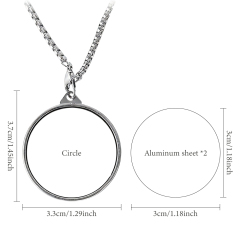 Sublimation Blank Metal Pendant Necklaces - Multiple Shapes & Double-Sided Printable Options for Custom Jewelry Making