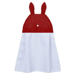 Sublimation Blank Waffle Weave Hand Towel - Cute Bunny Ear Hanging Design for Heat Transfer Printing